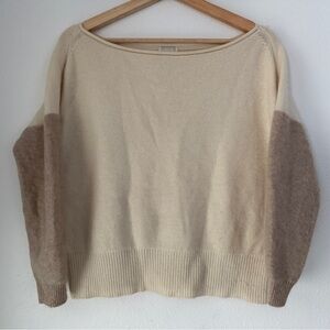 Madeleine Thompson 100% Cashmere Sweater Beige Small